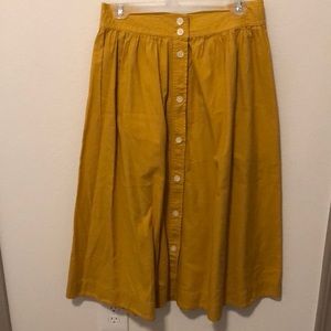 Madewell Midi Button-Down Skirt